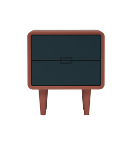 Isha: Mango Wood 2 Tone 2 Drawer Bed Side