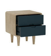 Isha: Mango Wood 2 Tone 2 Drawer Bed Side