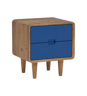 Isha: Mango Wood 2 Tone 2 Drawer Bed Side