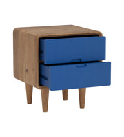 Isha: Mango Wood 2 Tone 2 Drawer Bed Side