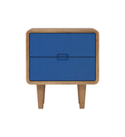 Isha: Mango Wood 2 Tone 2 Drawer Bed Side