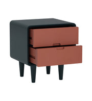 Isha: Mango Wood 2 Tone 2 Drawer Bed Side