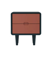 Isha: Mango Wood 2 Tone 2 Drawer Bed Side