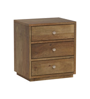 Manjari: Mango Wood 3 Drawer Bed Side