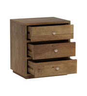 Manjari: Mango Wood 3 Drawer Bed Side