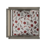 Nishadana: Mango Wood Dining Chair with Recycled Fabric Seating and Cane Backrest