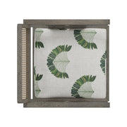 Nishadana: Mango Wood Dining Chair with Recycled Fabric Seating and Cane Backrest