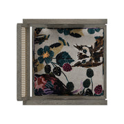 Nishadana: Mango Wood Dining Chair with Recycled Fabric Seating and Cane Backrest