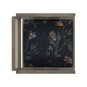 Nishadana: Mango Wood Dining Chair with Recycled Fabric Seating and Cane Backrest