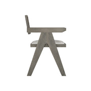 Nishadana: Mango Wood Dining Chair with Recycled Fabric Seating and Cane Backrest