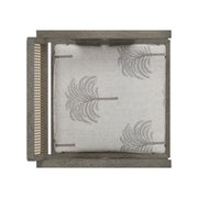 Nishadana: Mango Wood Dining Chair with Recycled Fabric Seating and Cane Backrest