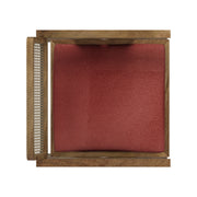 Nishadana: Mango Wood Dining Chair with Recycled Fabric Seating and Cane Backrest