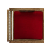 Nishadana: Mango Wood Dining Chair with Recycled Fabric Seating and Cane Backrest