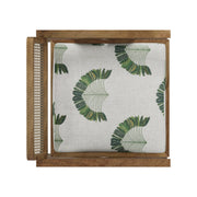 Nishadana: Mango Wood Dining Chair with Recycled Fabric Seating and Cane Backrest