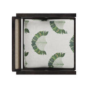 Nishadana: Mango Wood Dining Chair with Recycled Fabric Seating and Cane Backrest