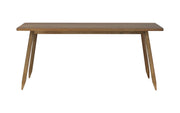 Rasavati: Mango Wood 6 Seater Dining Table With Cone Legs