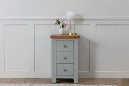 Anubhuti French Grey: 3 Drawer Bedside