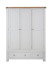 Anubhuti French Grey: 3 Door Wardrobe