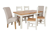 Anubhuti Ivory White: 1.6 Extending Dining Table