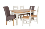 Anubhuti Ivory White: 1.2 Extending Dining Table
