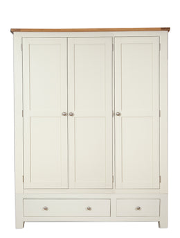 Anubhuti Ivory White: 3 Door Wardrobe