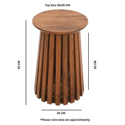 Rekha Slatted Mango Wood Side Table