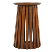 Rekha Slatted Mango Wood Side Table