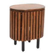Rekha Slatted Mango Wood Bedside Table