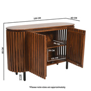 Rekha Slatted Mango Wood Large Sideboard