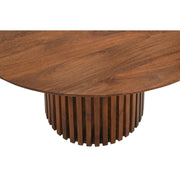 Rekha Slatted Mango Wood Round Dining Table (4–6 seater)