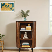 Rekha Slatted Mango Wood Medium-High Bookcase