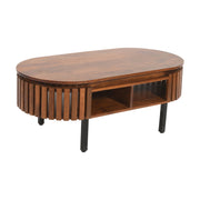 Rekha Slatted Mango Wood Rectangular Coffee Table