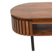 Rekha Slatted Mango Wood Rectangular Coffee Table