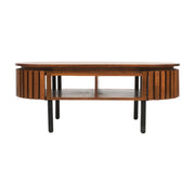 Rekha Slatted Mango Wood Rectangular Coffee Table