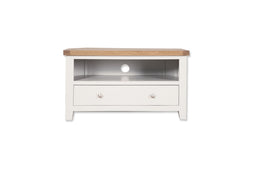 Anubhuti White: Corner TV Cabinet