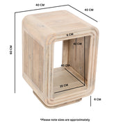 Rooh Carved Mango Wood Side Table