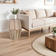 Rooh Carved Mango Wood Side Table